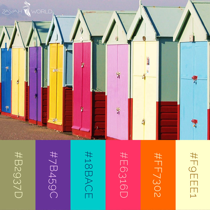 Summer Colour Palette - Colourful Beaches