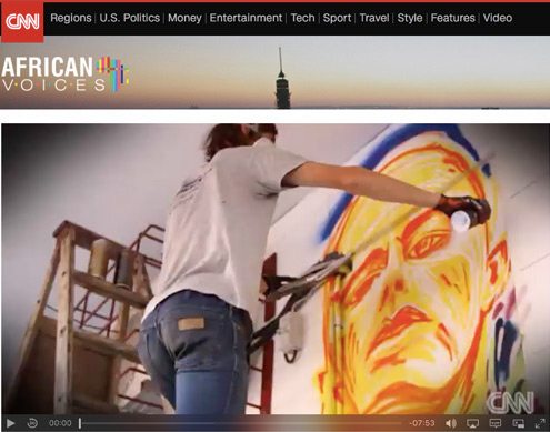 CNN video - Mook Lion South African graffiti artist