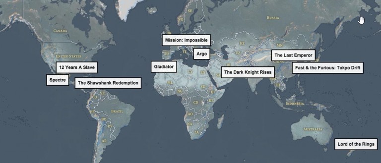 Movie Destinations Map